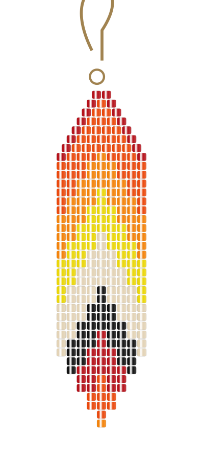 Little sunset, first earring digital preview